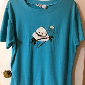 Koret Blue Green StretchTop, Size L, New.